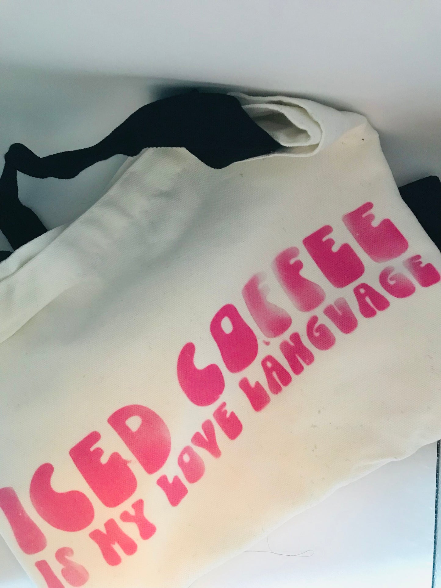 Iced coffee tote bag